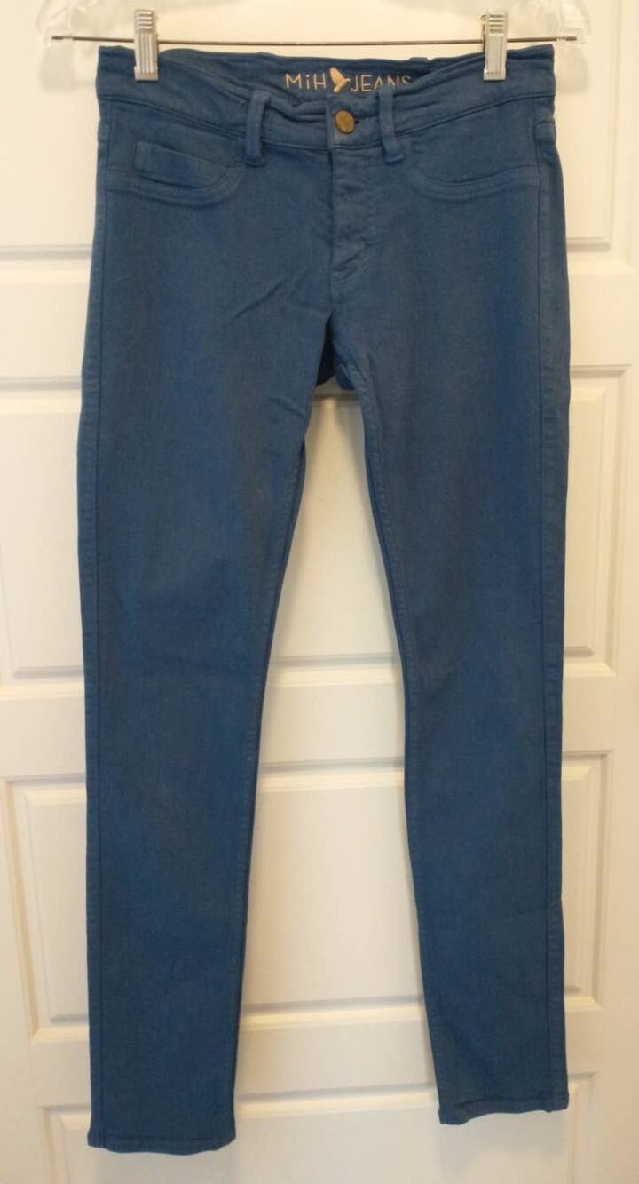 MiH Jeans The Vienna Super Skinny Leg Low Rise Blue Denim Pants Womens Size 27
